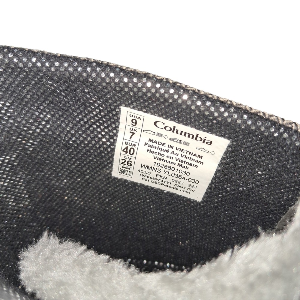 Columbia Meadows Snow Boots 9 Grey Omni-Heat Mid Calf Winter Waterproof Lace Up - Picture 6 of 11